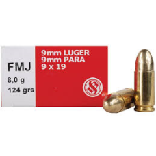Sellier and Bellot 9mm Luger 124gr 